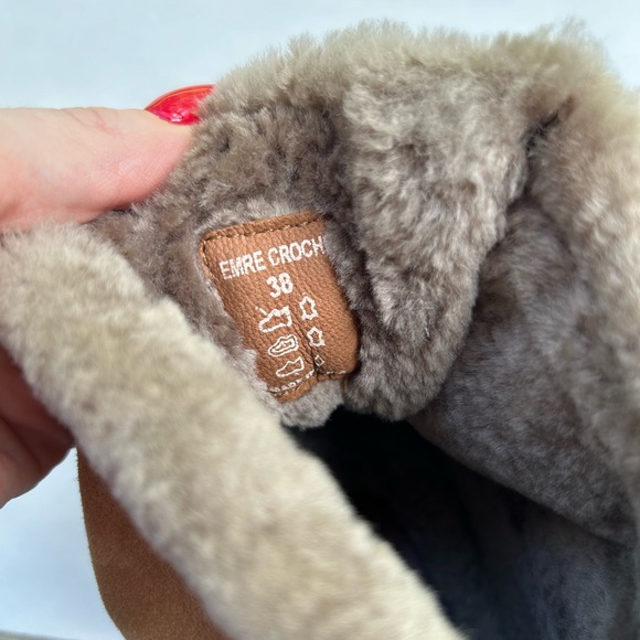 Laidback London x Free People Remy Brown Sheepskin Lined Lace-Up Ankle Boot - Picture 6 of 6